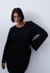 Textured Jersey Dress - Black