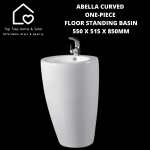 Abella Curved One Piece Floor Standing Basin - 550 X 515 X 850MM