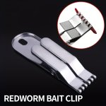 Stainless Steel Redworm Bait Clip - Quick Hook & Live Insect Fishing Tool For Anglers