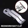 Stainless Steel Redworm Bait Clip - Quick Hook & Live Insect Fishing Tool For Anglers