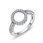 Bamoer 925 Sterling Silver Circle Of Life Cz Eternity Halo Ring For Women Promise Ring Size 6-9 6
