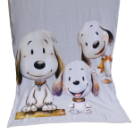 Personalised Fleece Blanket Happy Snoopy Boy