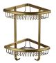 Bathroom Corner Caddy Bronze - Double Shelf