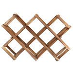Wooden Wine Rack Countertop 10 Piece Bottle Holder Free Standing