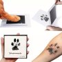 Pet Paw Print Memorial Kit - 1pc Capture Touch Skin Inkless Pad Set For Cats And Dogs - Plastic Material Keepsake For Pets