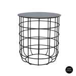 Network Metal Side Table Black