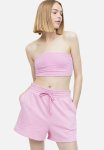Paper Bag Sweatshirt Shorts - Light Pink