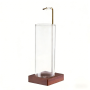 Glass Incense Burner With Wooden Base For Incense Sticks Gift