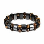 Killer Deals Magnetic Therapy Health Care Hematite Stones Tiger's Eye Bracelet - S m - Best Bargains Online