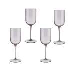 White Wine Glasses Tinted In Brown-rose Fungi Fuum - Set Of 4