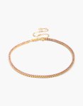 Goldair Gold Plated Sterling Silver Pink Cubic Zirconia Tennis Bracelet