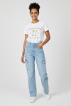 Straight Leg Cargo Jeans - 44 Denim