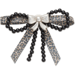 Silver And Black Mix Bow Jibbitz - Multi Osfa