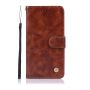 Vintage Style Faux Leather Flip Case For Samsung Note 10 Brown