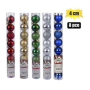 Xmas Tree Decor Balls Tube 8PC 4CM