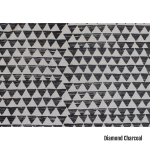 Charcoal Printed Napkin Set - Diamond