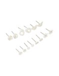 Silver Butterfly & Diamante Teardrop Earrings 7-PACK