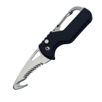 Utility Keychain Knife / Seatbelt Cutter With Carobiner