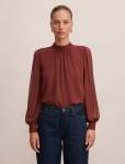 Deja Sheer Blouse - 18 Chocolate Truffle
