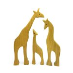 Wooden Giraffe Family