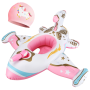 Airplane Toddler Swim Pool Float With Built-in Water Gun & Swim Cap