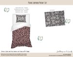 Kids Duvet Set Pink Leopard Print