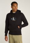 Calvin Klein Distressed Monologo Hoodie - Ck Black