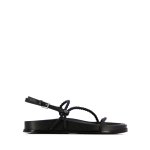 Woven Flat Sandals -black