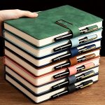 Vintage Pu Leather Notebook With Personalized Soft Cover And Bookmark - Perfect For Business Meetings And University Life Love D