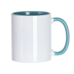 Mugs - 11OZ Coloured Inner & Handle 13 Colours - Lake Blue