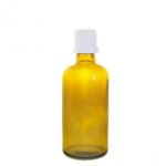 20ML Amber Glass Bottle With Fast Flow Dropper Cap - White