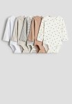 5-PACK Long-sleeved Bodysuits - Multi