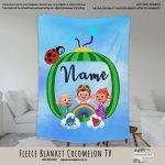Personalised Fleece Blanket Coco Melon Tv