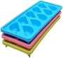 Ice Cube Tray Avo/coral/blue 3 Piece Bpa-free Silicone Ice Cube Tray