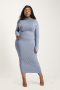 Yolanda Poloneck Bodycon Dress - Flintstone - XL