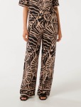 Ella Printed Elastic Waist Wide Leg Pants - 16 Montego Co-ord