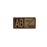 Blood Type Woven Patch Ab Negative Coyote Brown - 1PC