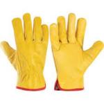 Yellow Cowhide Unlined Driversgloves Size 10