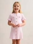 Violet Stitch Interest Girls MINI Dress - 10-12 Yrs Pink