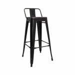 Finish Blake Bar Chair With Oak Metal Legs