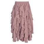 Jagged Tiered Skirt - Antique Rose Free