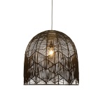 Toulon Pendant Light - Woven Rattan 3 Colours - Medium White
