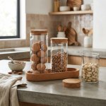 Stackable Borosilicate Glass Storage Jar With Bamboo Lid