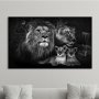 1pc Lion Family Wall Poster Modern Wall Canvas Canvas Painting For Sofa Backdrop Bedside Decoration Home Decor Home Decor For Living Room Bedroom Office Unframed