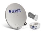 Ultrahd 80CM Offset Aluminium Satellite Dish - Single Install Kit