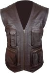 Leather Jacketz Jurra Park Vest - Mens Brown Chris Pratt Owen Grady Celebrity Famous Jackets - Owen Grady Vest