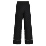 Pearl Detailed Knit Pants -black