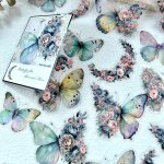 30PCS PACK Flower And Butterfly Notebook Decorative Stickers Decorative Stickers For Scrapbook Label Diary Stationery Album Tele