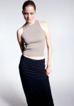 Rib-knit Cross-back Vest Top - Light Greige