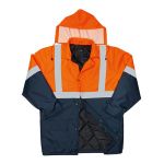 - Hi-vis Two Tone Freezer Jacket - Navy Orange